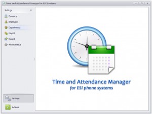 Time and Attendance Main Screen